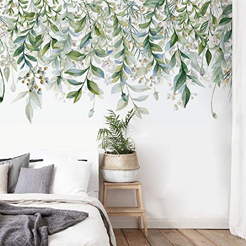 Vinilos Decorativos Hojas Verdes Removibles 3D 2 Piezas miniatura 2