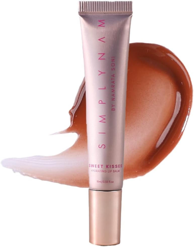 - Sweet Kisses Hydrating Lip Balm | Vegan Hydrating Lip Butter | With Jojoba Oil and peptides | 3-in-1 Formula for Long Lasting Hydration | Non-Sticky | High Gloss | Brown - Brownie