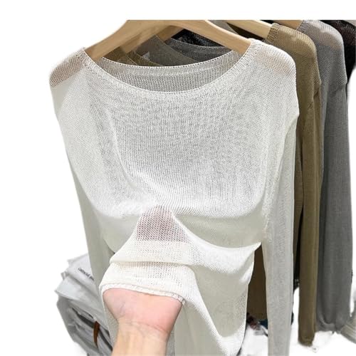 Haut tricoté été grande taille contre la chaleur et les rayons UV