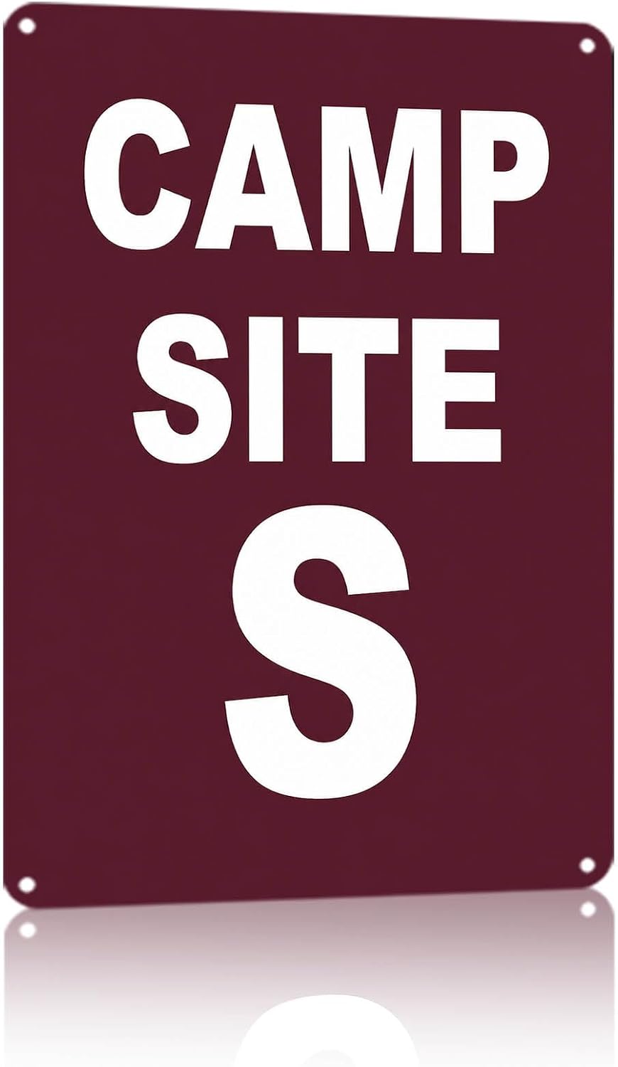 Campsite Word Art Vintage Wall Sign 8x12 Inch