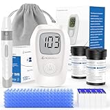 Glucoracy G-425 Glucose Monitor Kit, Blood Sugar Monitor with Glucose Meter, Lancing Device, 100 Test Strips and 100 Lancets, Blood sugar testing kit for Home Use, Diabetes Home Testing Kit