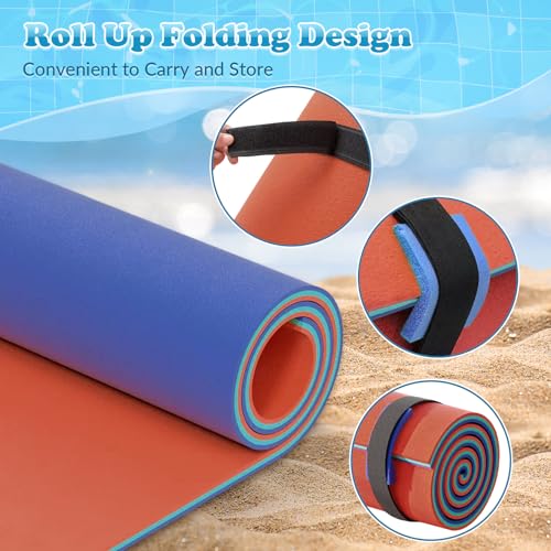 Almofada Flutuante de Espuma 3 Camadas Tapete Flutuante de água para Piscina Rio Lago