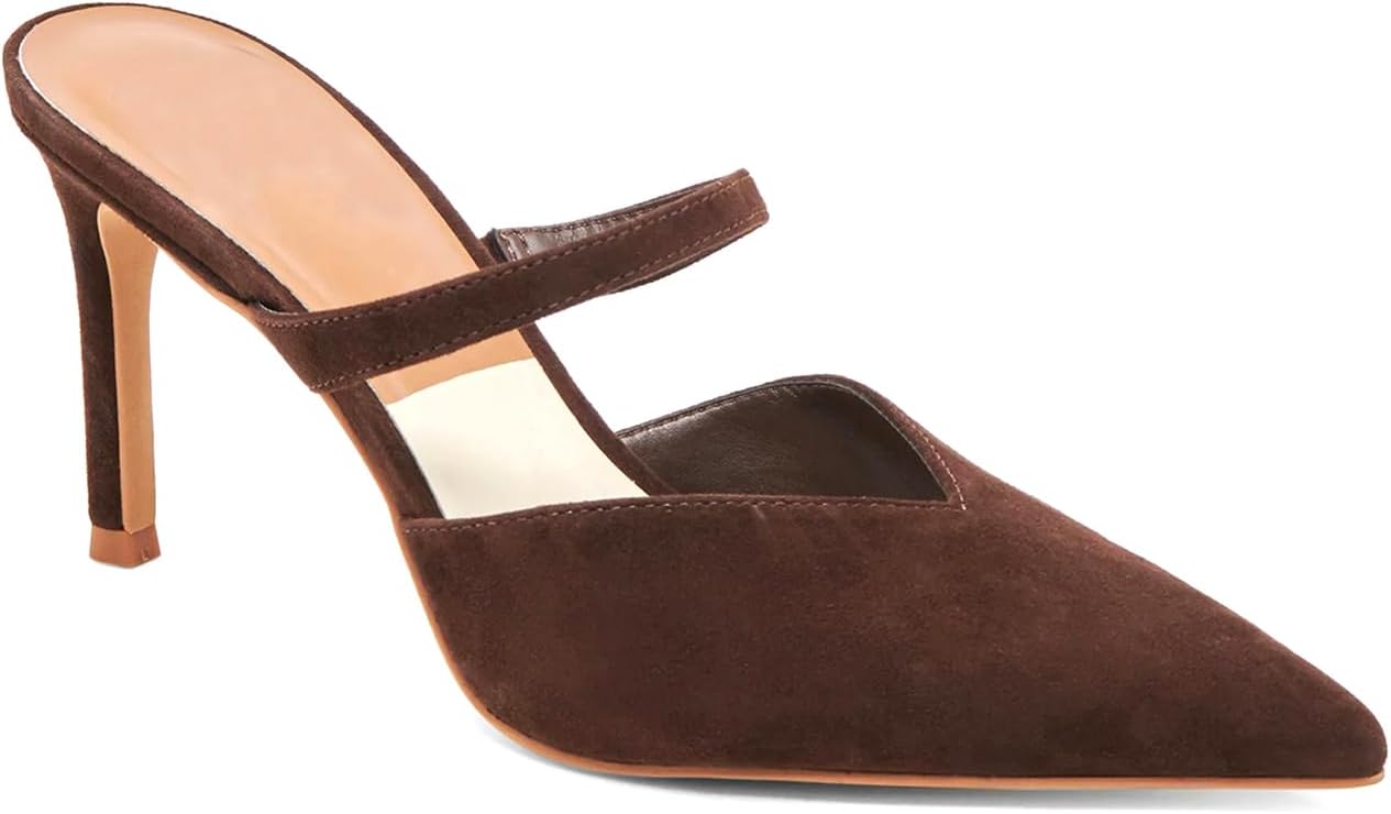 Pointed Toe Heels for Women Slip on Pumps Pointy Stiletto Heels Dressy Sexy Fashion Leather Pumps - Image 4