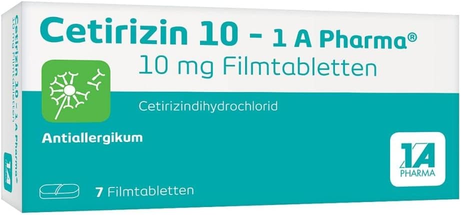 Cetirizine 10-1A PHARMA Pack of 7