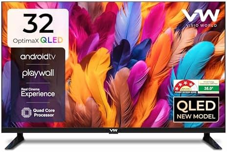 VW 80 cm (32 inches) OptimaX Series HD Ready Smart QLED Android TV VW32AQ1
