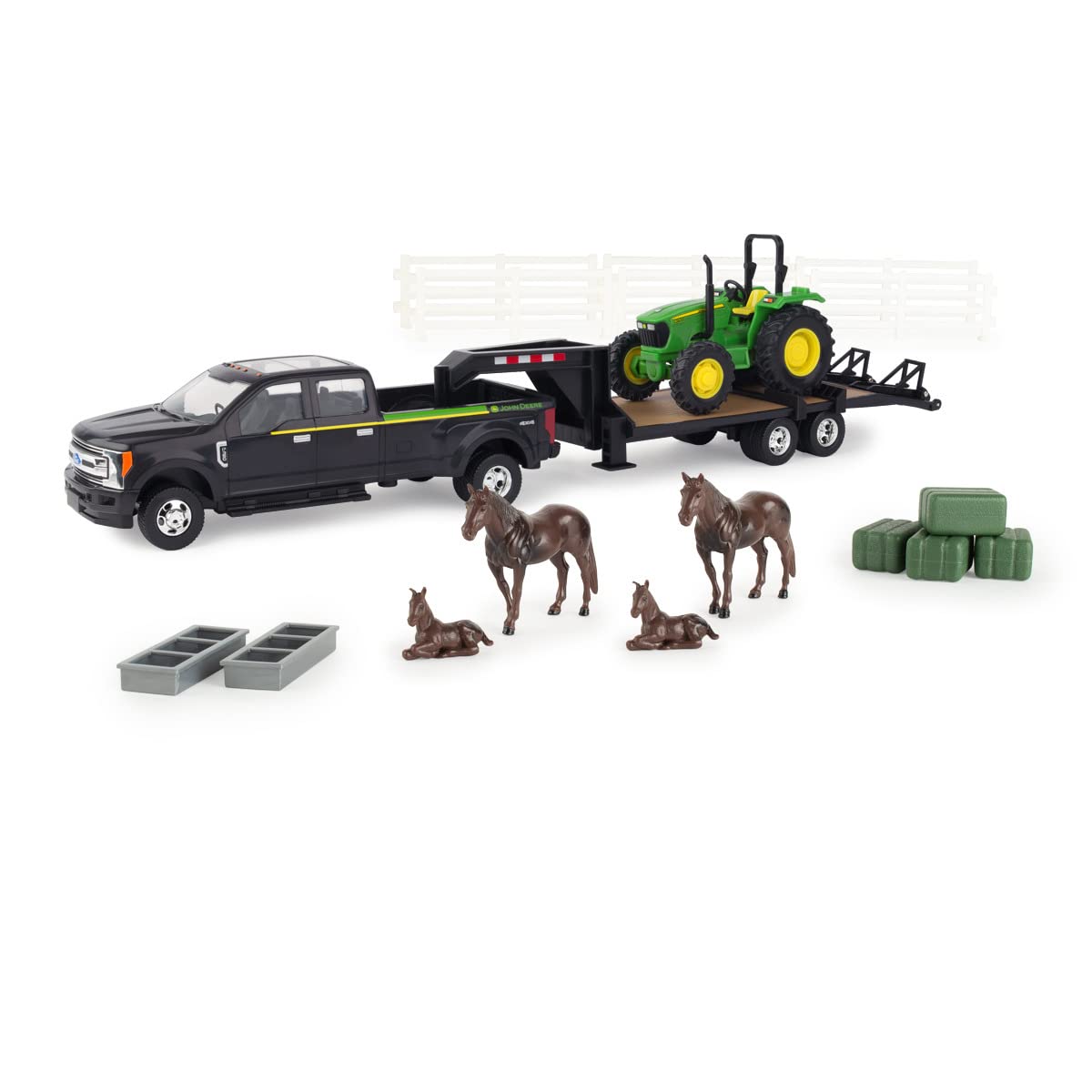1/32 John Deere 5075E Tractor Hauling Set Toy - LP82785