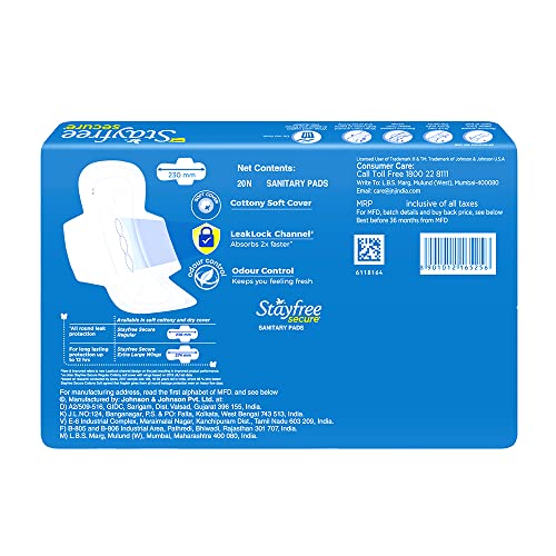 Stayfree Secure Cottony Wings (20 Count) #TOP1