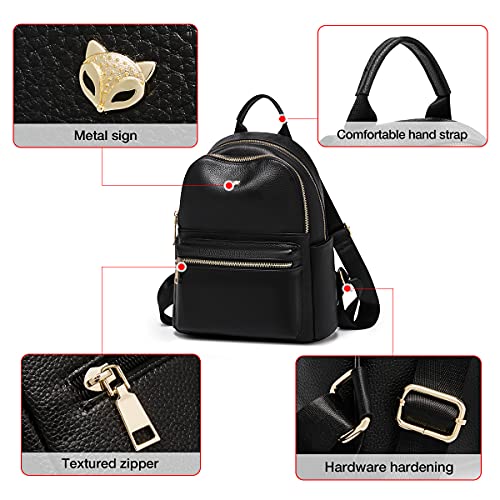 Foxlover Leather Backpacks For Women, Genuine Leather Womens Multipurpose Backpack Purses With Adjustable Shoulder Strap Real Leather Travel Bags Ladies Fashion Rucksack #TOP4