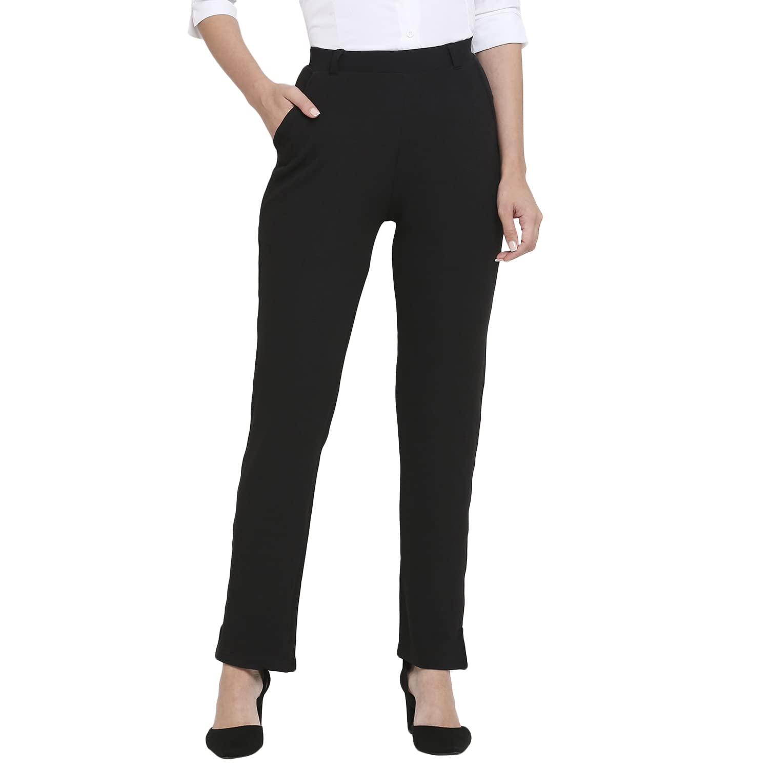 smarty pants Women's Cotton Straight Leg Formal Trouser-picture-14