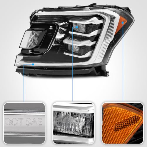 KACHIR Full LED Headlight Assembly for Ford Expedition 2018-2021 Left Driver Side Front Plating Projector Cover Headlamp JL1Z13008M by KACHIR - Used condition - Image 4