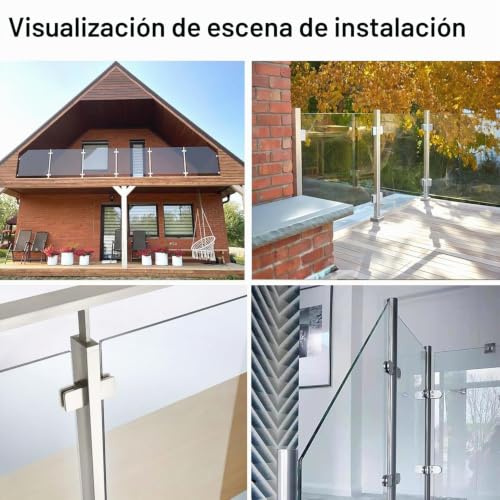 Abrazaderas de cristal de acero inoxidable 304 para barandillas elegantes 7