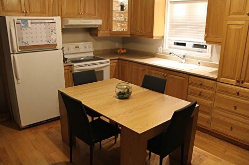 Extendable Dining Table, Expands from Console Table to Large Dining Table Seating 10 (Maple)