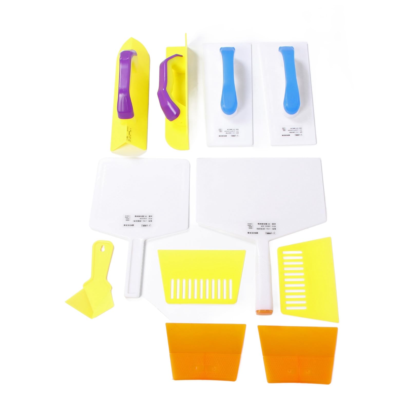 Juego de paletas de plástico Flexible, paleta de esquina interior y exterior, raspador de masilla para reparación de azulejos y ventanas de pared