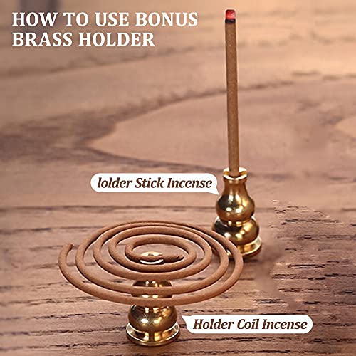 Ceramic Incense Burner With Lid, Bowl Burner， Cone Incense Burner, Ceramic Censer Suitable For Incense/Cone/Coil/Sticks, There Are 30 Incense Cones+ Metal Incense Holder+Fireproof Cotton Inside. #TOP3