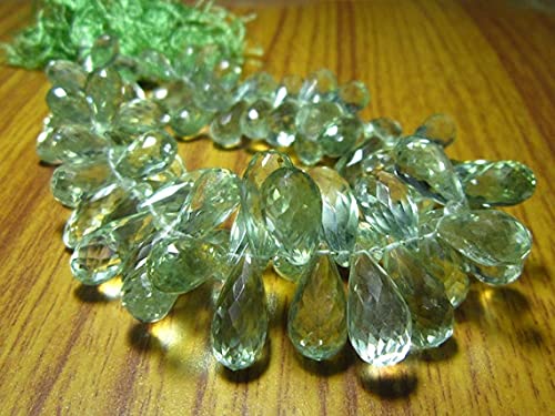 Améthyste verte pierre naturelle en grande goutte facettée 6x10-7x15mm
