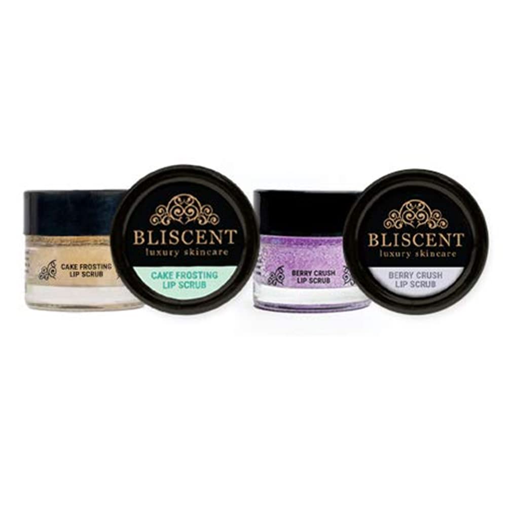 BLISCENT Luxury Skincare Cake Frosting And Berry Crush Lip Scrub For Women And Men Lightening And Brightening Of Dark Lips Remove Flaky, Dead Skin Enriched With Shea Butter - (Combo) 10 g Each-image-48