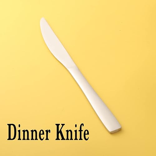 Miniatura 7 de Juego de cubiertos mate para 6 cubiertos gruesos de grado alimenticio, 30 piezas, acero inoxidable, diseño moderno, para el hogar, restaurante,