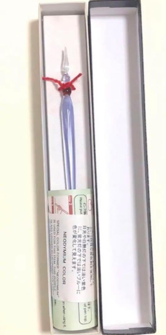 哲磋工房 ガラスペン 水色×緑 はしっこペン ポチョペン 新品未使用 I