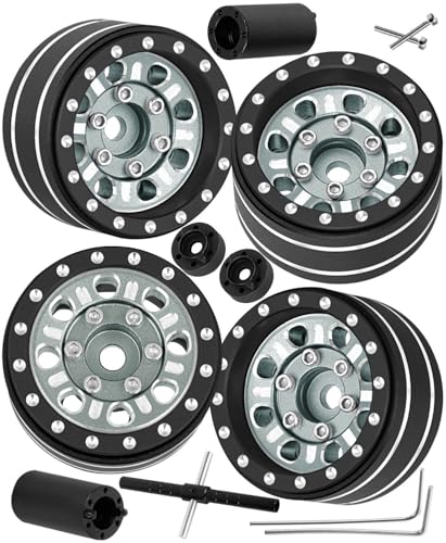 Jantes Beadlock 1.0 aluminium titane pour stabiliser TRX4M et SCX24