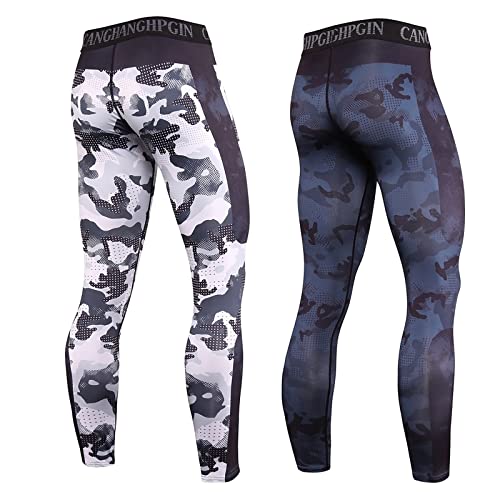 Image of OEBLD Compression Pants Men Thermal Underwear Set Base Layer Dry Tights Gym Running Leggings Long Sleeve Shirt