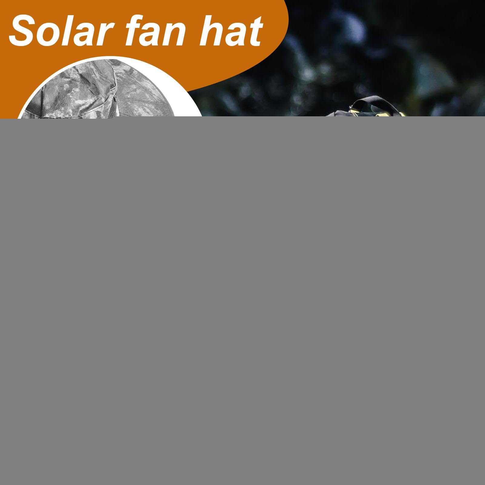 Cappello Ventilato Cappello Leggero con Ventilatore Solare E Protezione UV | Cappello a Tesa Larga con Ventilatore Solare Outdoor Attrezzatura Personale Per Spiaggia Pesca Campeggio Outdoor Viaggi