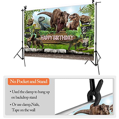 5X3Ft Jurassic World Park Photography Backdrop Children Birthday Party Banner Baby Shower Dinosaur Background Photo Studio Props #TOP2