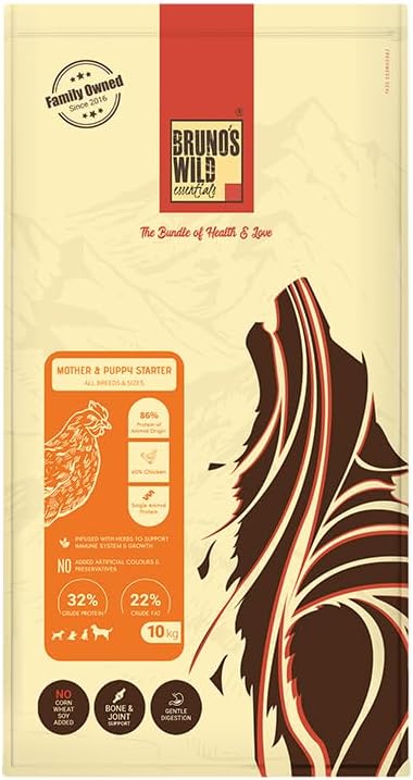 Brunos Wild Essentials Dry Dog Food Mother & Puppy Starter 5 Kgs