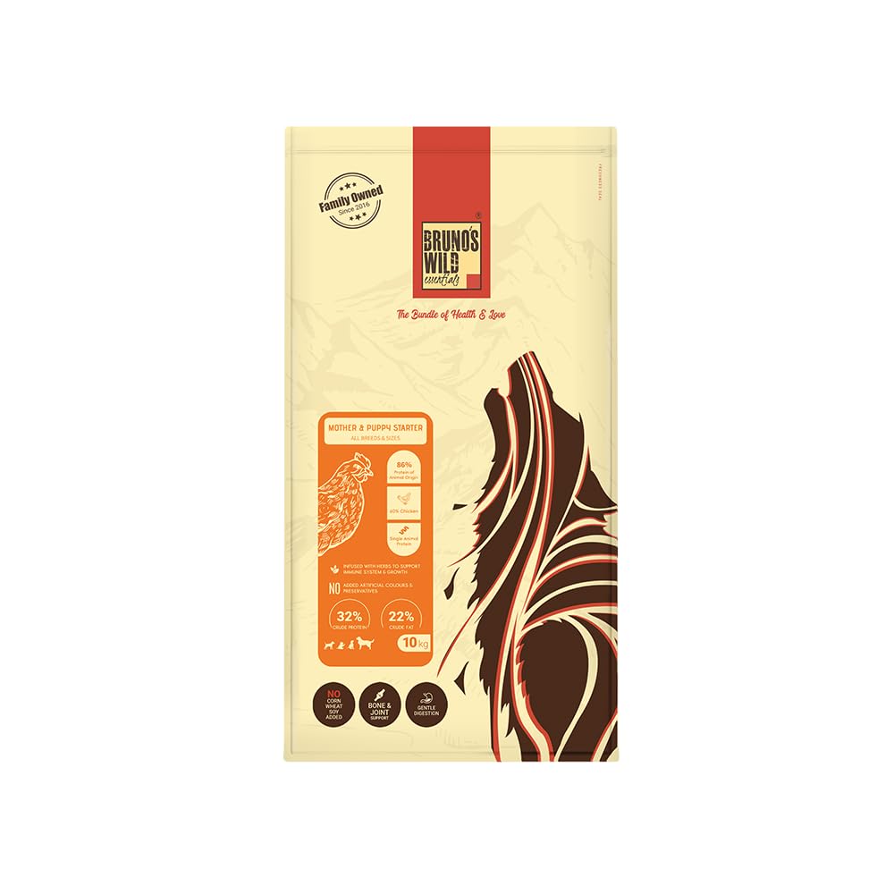 Brunos Wild Essentials Dry Dog Food Mother & Puppy Starter 5 Kgs