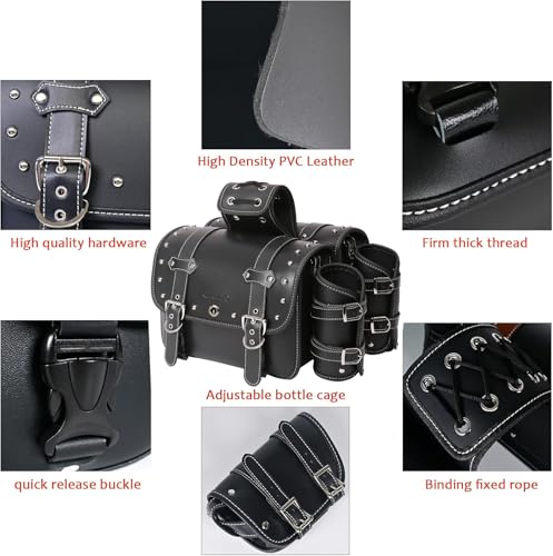 Sac de selle western en cuir à outils Showman avec design