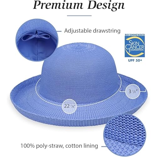 Wallaroo Women’s Victoria Sun Hat – Medium (Raspberry)| Packable Design, Adjustable Sizing | Sophisticated Style for Parties, Beach & Outdoor by Wallaroo Hat Company - Image 2