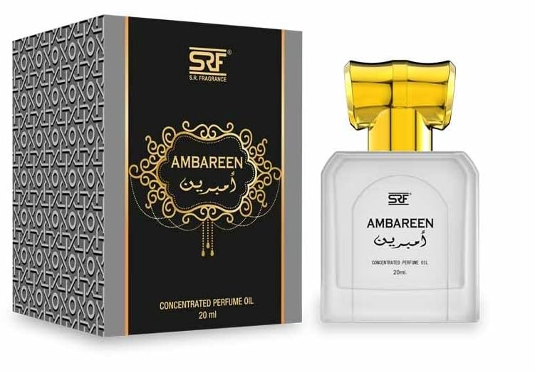 Image of Ambareen Luxury Concentrated Perfume Oil for Unisex, 20 ml | Long Lasting Non Alcoholic Attar | Rich Amber Musky Oriental Fragrance | Premium Arabic Perfume Oil