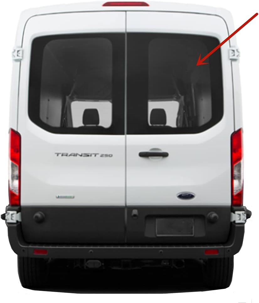 Heated Rear Back Window Back Glass Passenger Right Side Compatible with Ford Transit 100.8" Mid-Roof & 110.2" High-Roof 2015-2025 Models (Not for Transit Connect, Or Low-Roof Transit)