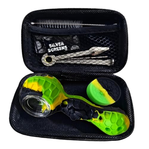 Tobacco Pipe Set - Portable Pipe Complete Kit with Cleaner Tamper Tool Storage Bag, Premium Collectible Starter Pipe Kit for Beginners