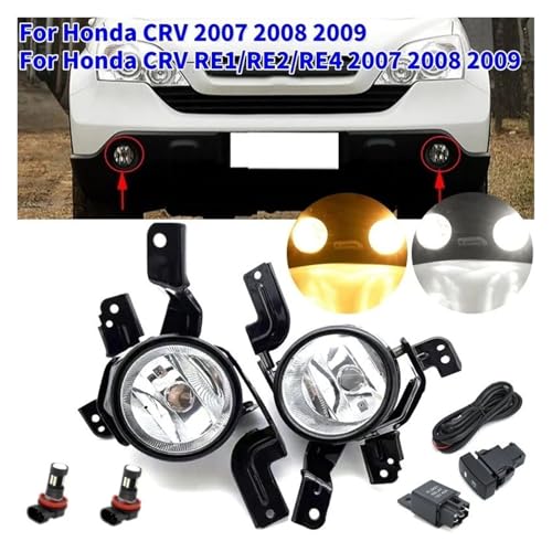 Feux antibrouillard avant LED ambre pour CRV avec faisceau câblage - 4