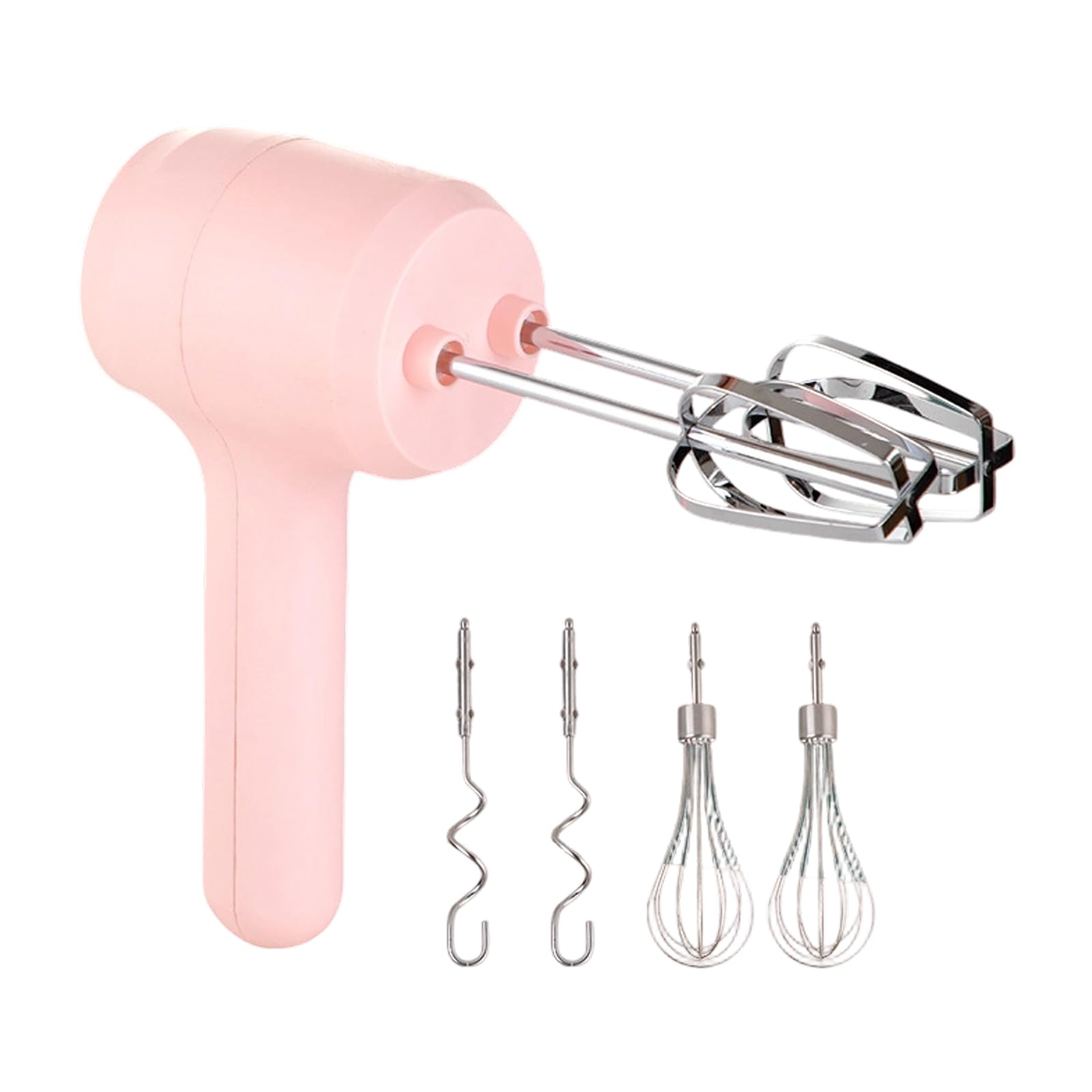 carotoe Kitchen Hand Mixer Cordless with 6 Mixing Heads, 3 Speed Electric Whisk for Cream, Batter, and Baking Prep Use Mixer