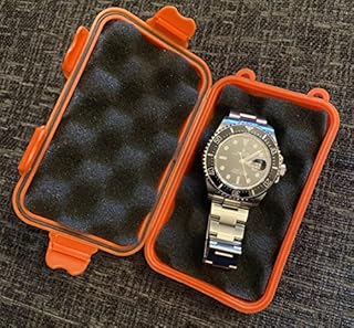Crafty Products Orange Shockproof Watch Case Box Jewellery Travel Storage Holder Box UK