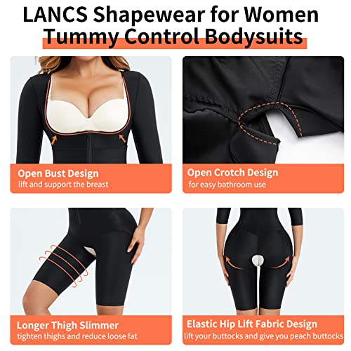 Lancs Shapewear For Women Tummy Control Fajas Colombianas Body Shaper Waist Trainer Post Surgery Compression Garment thumb #4