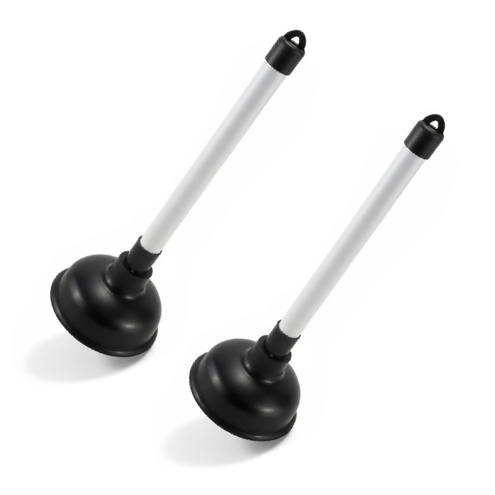 Haadi Light/White/Black Sink Plunger For Unblocking (Pack Of 2) Weight And Powerful Sink Drain Unblocker 100Mm (4 Inch) Sink Drainer With 225Mm (9 Inch) Plastic Handle Diameter,