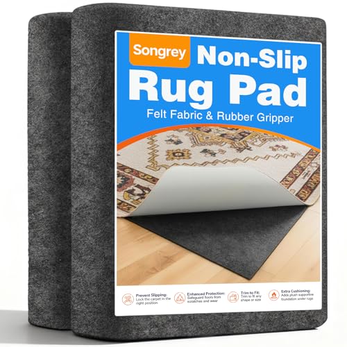 Songrey 5' x 6'10" Rug Pad Felt Fabric & Rubber