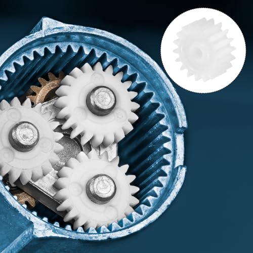 QUARKZMAN 20 Stück Kunststoffzahnräder 18 Zähne Kunststoffmotorzahnrad Modell 182A Reduktionsgetriebe für RC Auto Modell DIY Roboter (Weiß, Modul 0.5)
