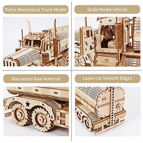3D Wooden Puzzle For Adults, Tanker Truck Mechanical Vehicle Building Kits, Diy Handicraft Scale Car Model, Hobbies Toys Ideal Birthday For Kids Family & Friends, 307 Pieces #TOP5
