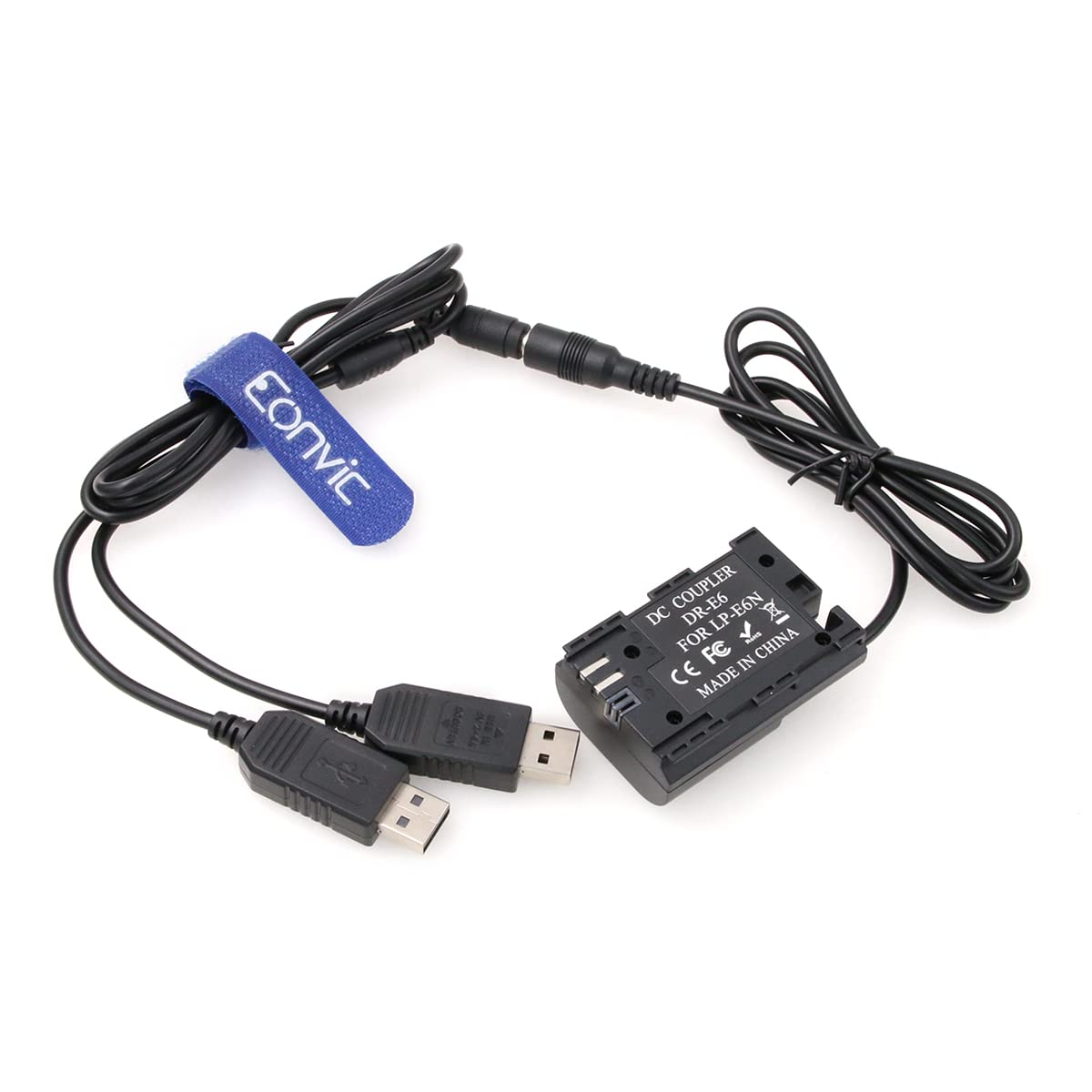 DR-E6 DC accoppiatore LP-E6 Dummy batteria doppio USB cavo adattatore di alimentazione