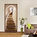 Cascade Paysage Autocollant pour Porte Auto-Adhésif Affiche Sticker Chambre Décoration Papier Peint Girafe Murale Décor À La Maison A6 90x200 cm