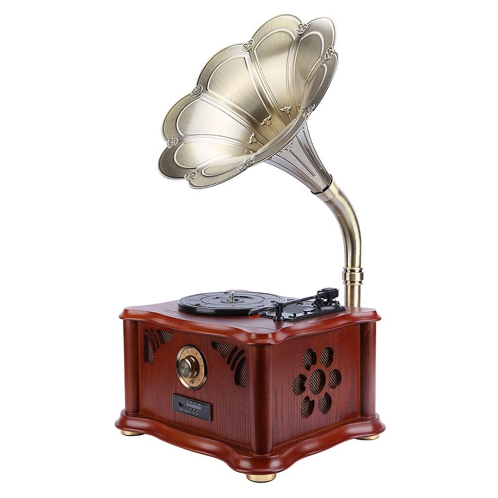 Vintage-Bluetooth-Lautsprecher mit Subwoofer, Aluminium-Legierung, Kupfergehäuse, AUX-In und TF-Kartensteckplatz für Heimdekoration und Musikwiedergabe