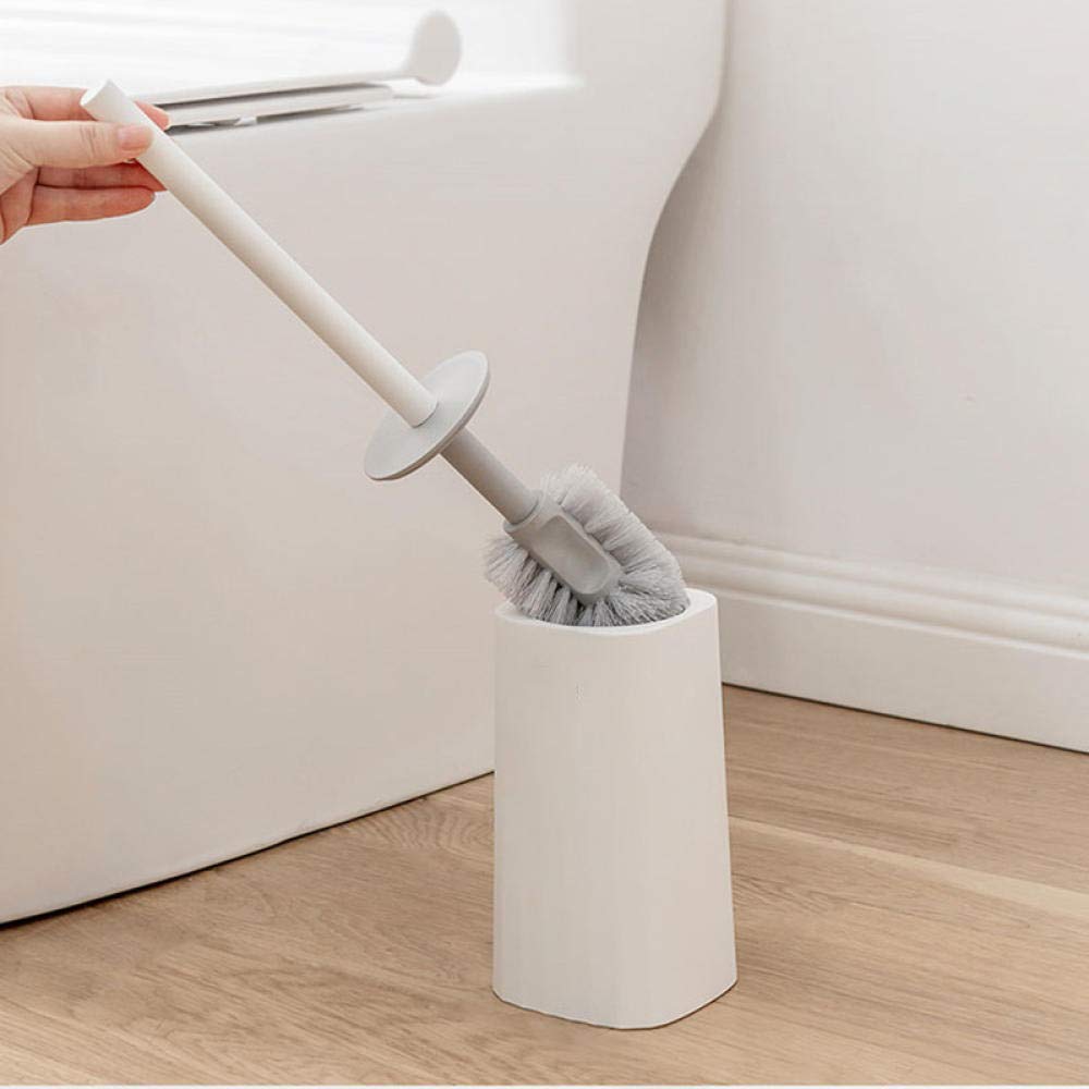 Cepillos de Inodoro Blancos higiénicos, Kit de Cepillo Limpiador de Inodoro, con Soporte de Secado rápido para baño, de pie, fácil de Limpiar