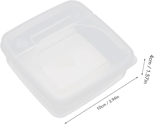 Miniatura 2 de Contenedor de queso con tapa abatible, caja transparente de almacenamiento de alimentos PP transparente para nevera