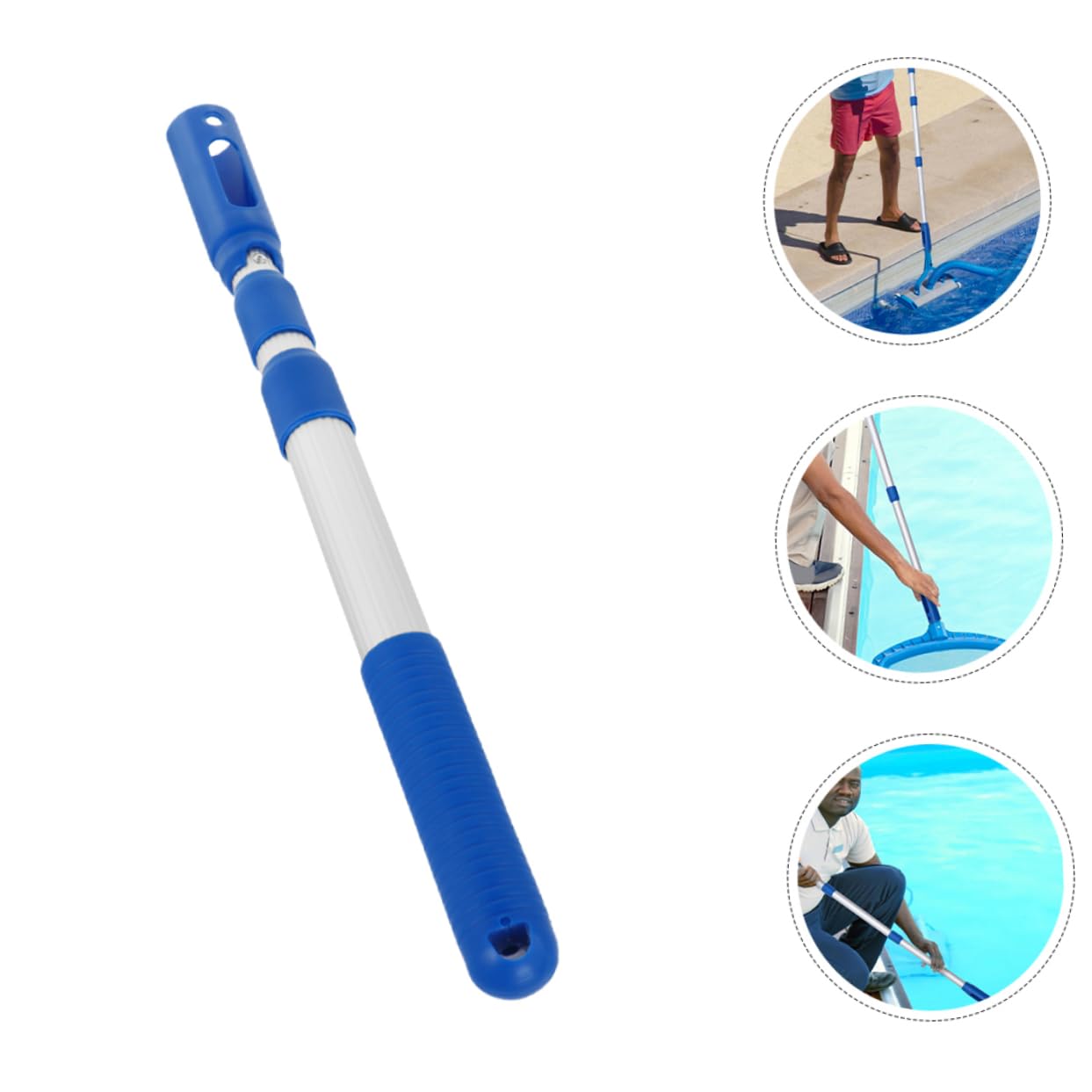 2piezas Pértiga Telescópica Salvavidas De Aluminio Extensible para Piscina para Pesca para Limpieza De Piscinas y Uso Lagos