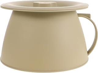 Toyvian Orinal Portátil con Tapa Orinal para Pacientes Encamados Plástico Seguro con Bordes Suaves Capacidad Moderada Diseño Antiolores Color Amarillo