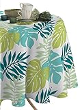 Flexible y resistente al agua CALITEX – Mantel Hule Redondo, PVC, Verde, 140 x 140 cm