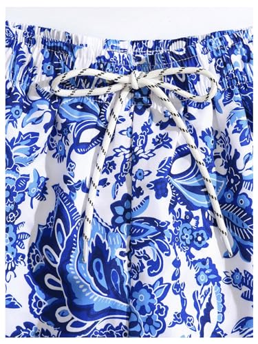 WDIRARA Men's Graphic Drawstring Casual Summer Beach Boho Cool Shorts with Pocket4